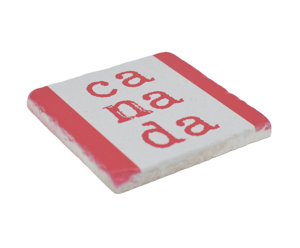 Marble Coasters - Lost & Found - Canada Flag - Cedar Mountain Studios