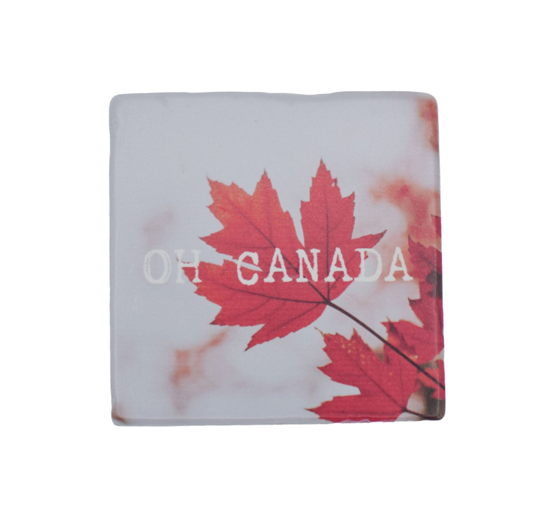 Marble Coasters - Lost & Found - Canada Maple Leaf - Cedar Mountain Studios