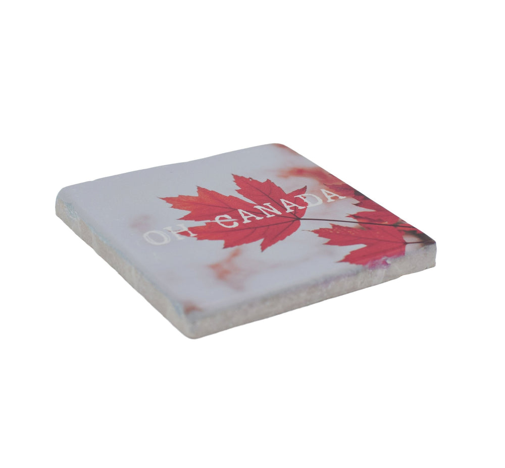 Marble Coasters - Lost & Found - Canada Maple Leaf - Cedar Mountain Studios