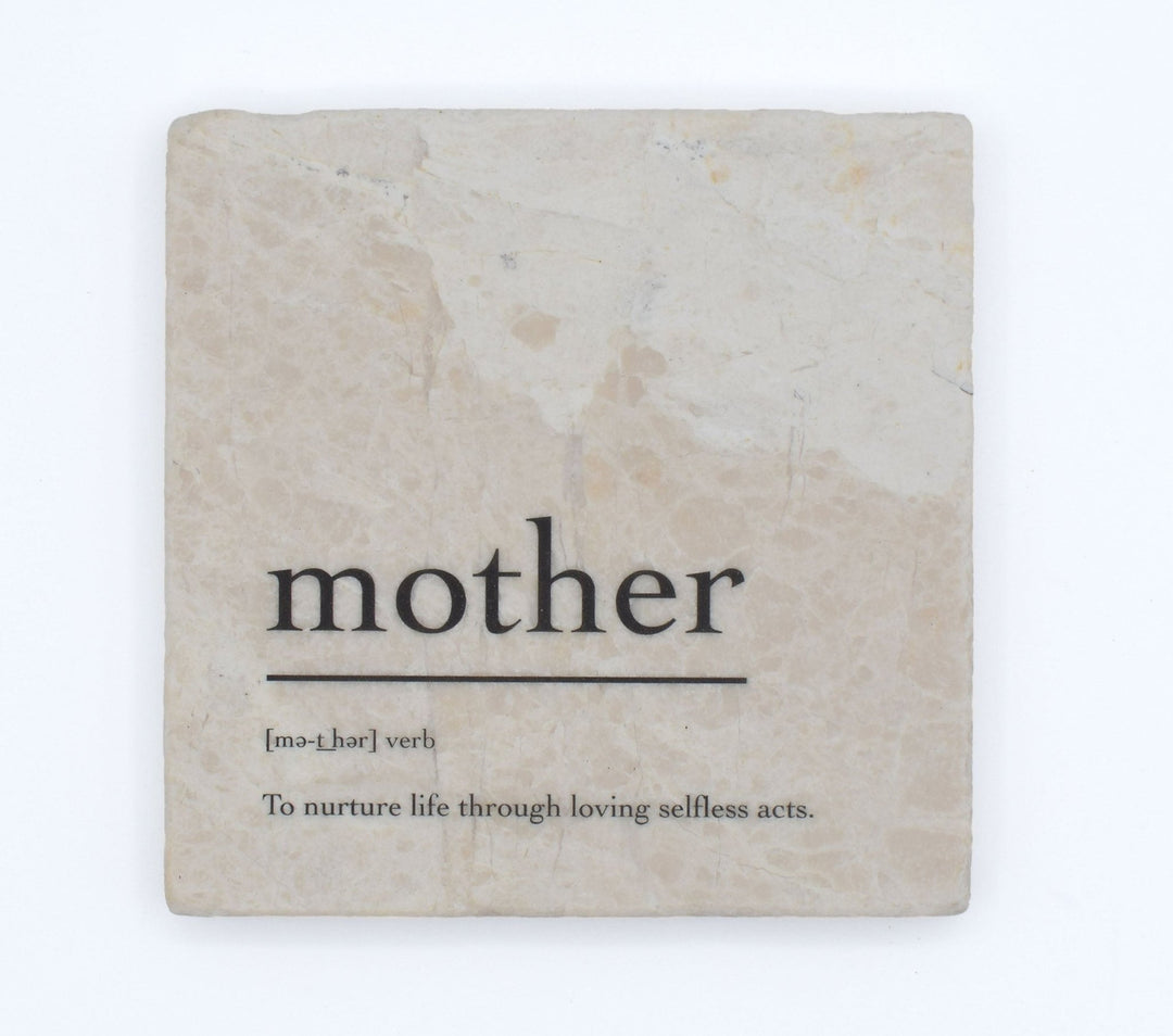 Marble Coasters - Verbs To Live By - Mother - Cedar Mountain Studios