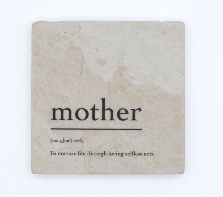 Marble Coasters - Verbs To Live By - Mother - Cedar Mountain Studios
