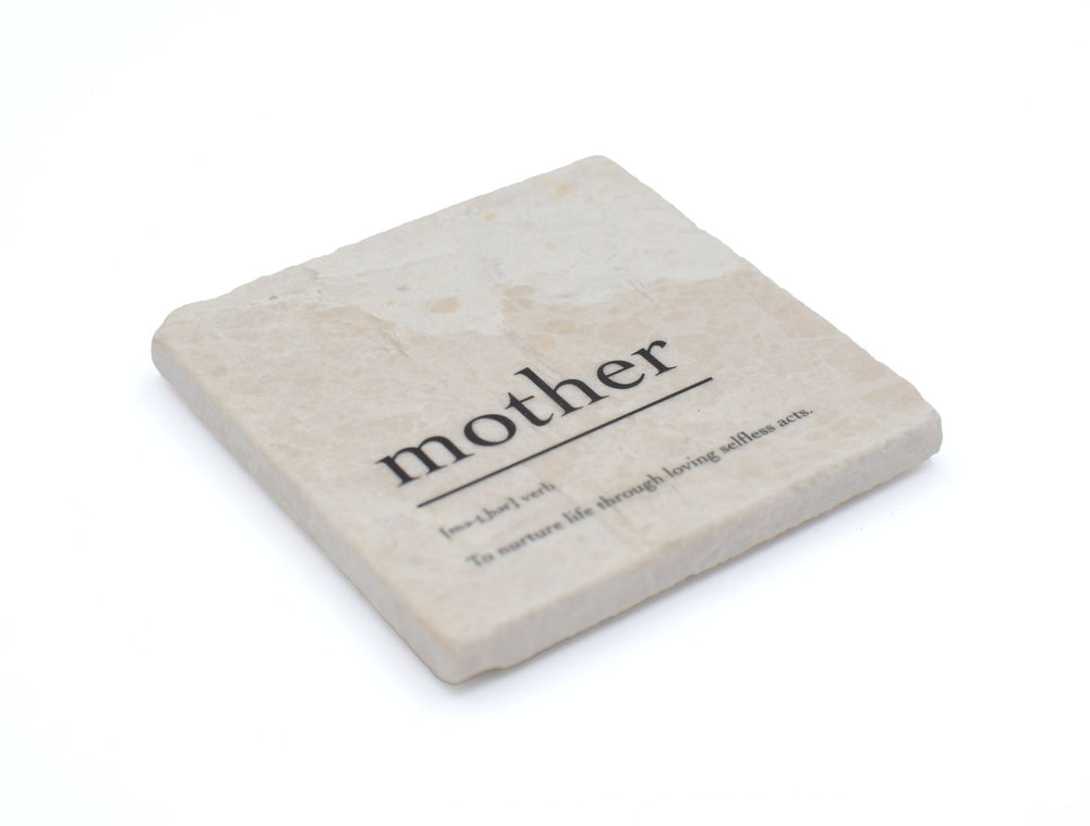 Marble Coasters - Verbs To Live By - Mother - Cedar Mountain Studios