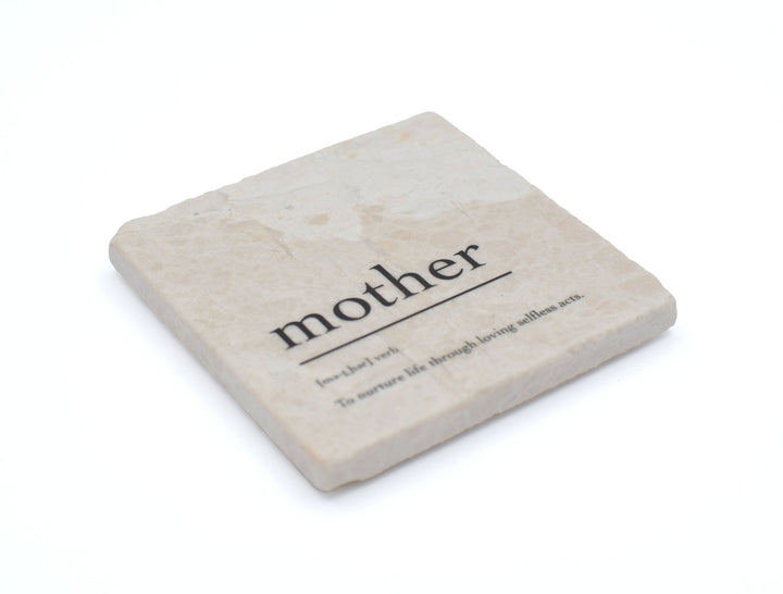 Marble Coasters - Verbs To Live By - Mother - Cedar Mountain Studios