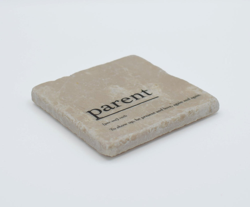 Marble Coasters - Verbs To Live By - Parent - Cedar Mountain Studios