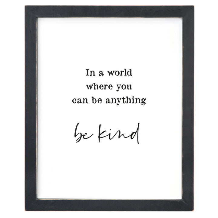 Be Kind Framed Words - Cedar Mountain Studios