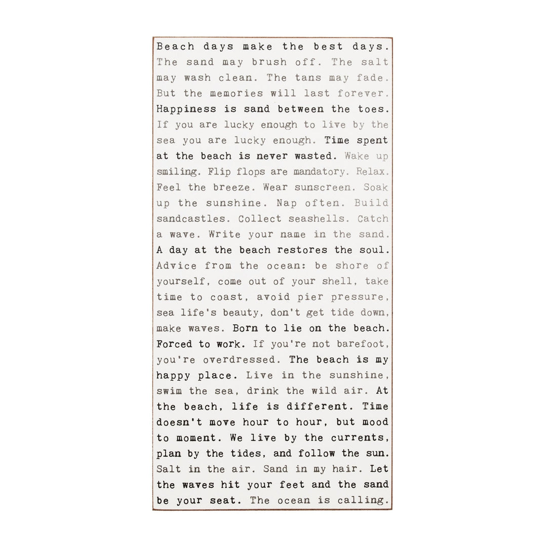 Beach Typewriter Sign - Cedar Mountain Studios