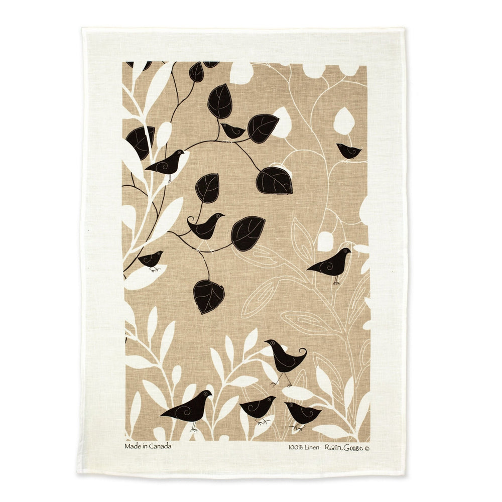 Botanical Bird Tea Towel - Cedar Mountain Studios