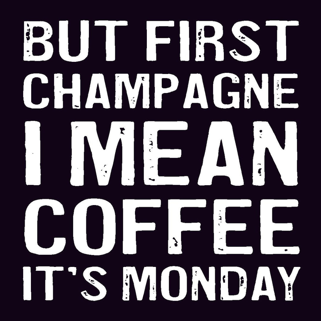 But First Champagne Coaster or Magnet - Cedar Mountain Studios
