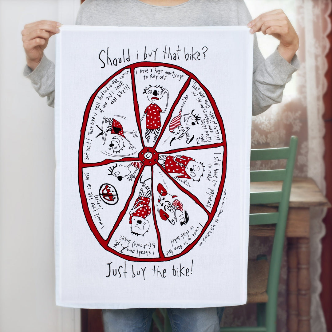 Buy The Bike Tea Towel - Cedar Mountain Studios
