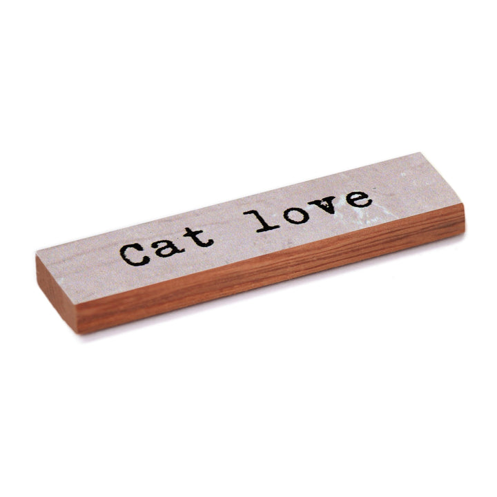 Cat Love Timber Magnet - Cedar Mountain Studios