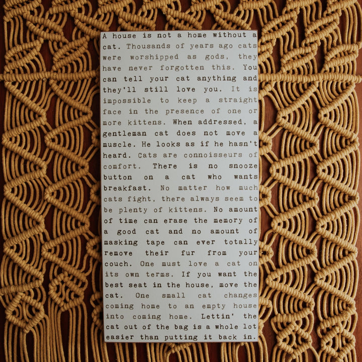 Cat Typewriter Sign - Cedar Mountain Studios