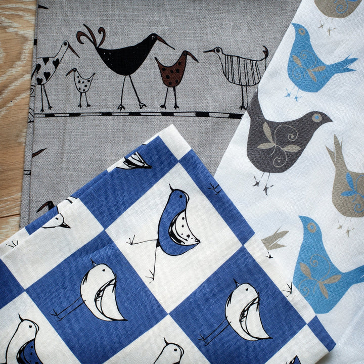 Check Bird Tea Towel - Cedar Mountain Studios