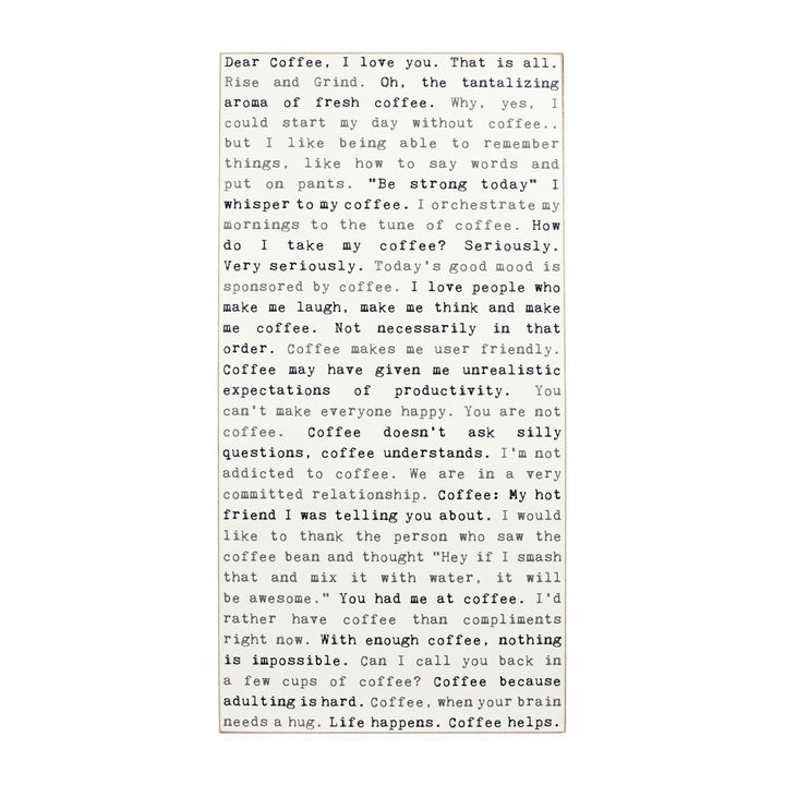 Coffee Typewriter Sign - Cedar Mountain Studios