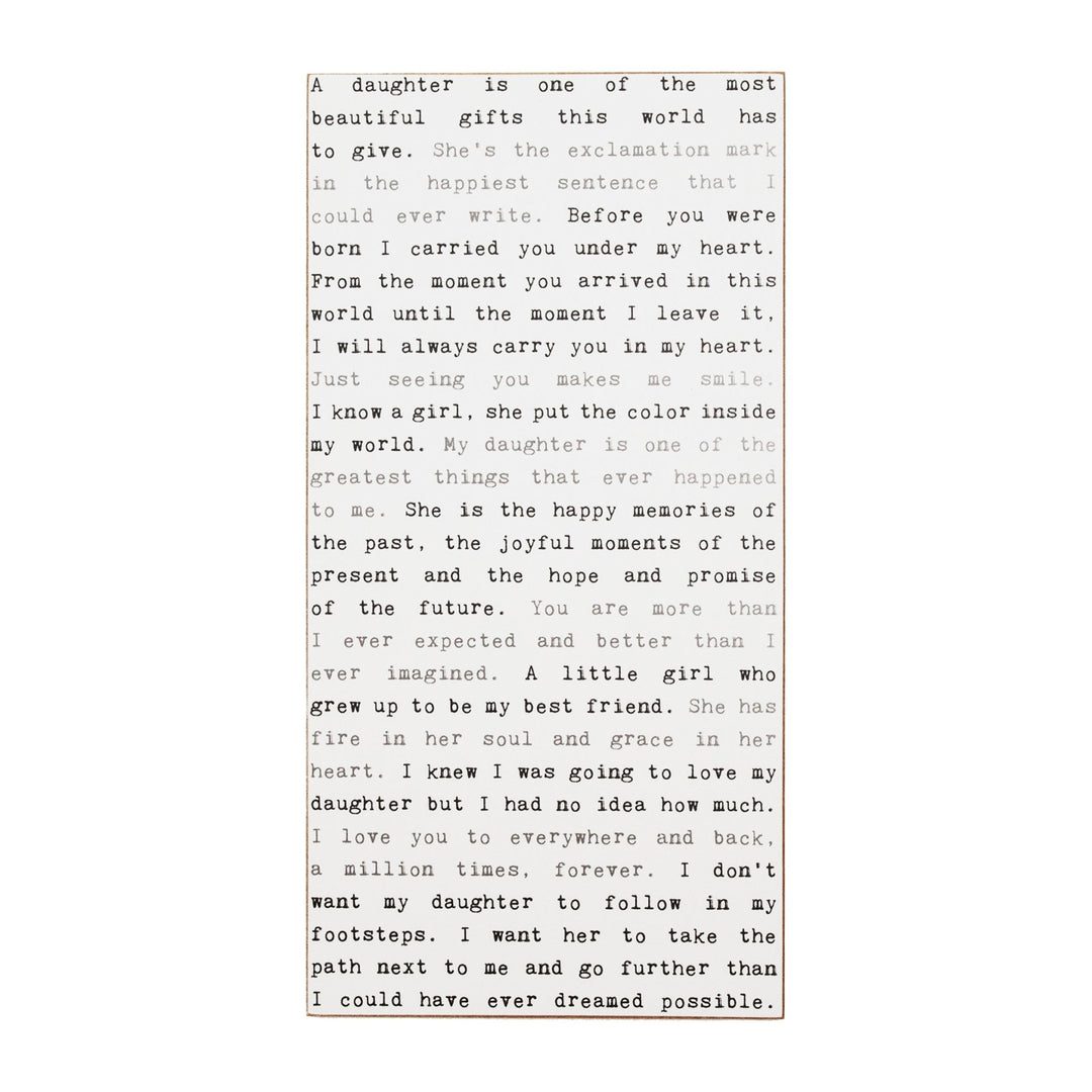 Daughter Typewriter Sign - Cedar Mountain Studios