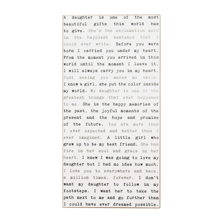 Daughter Typewriter Sign - Cedar Mountain Studios
