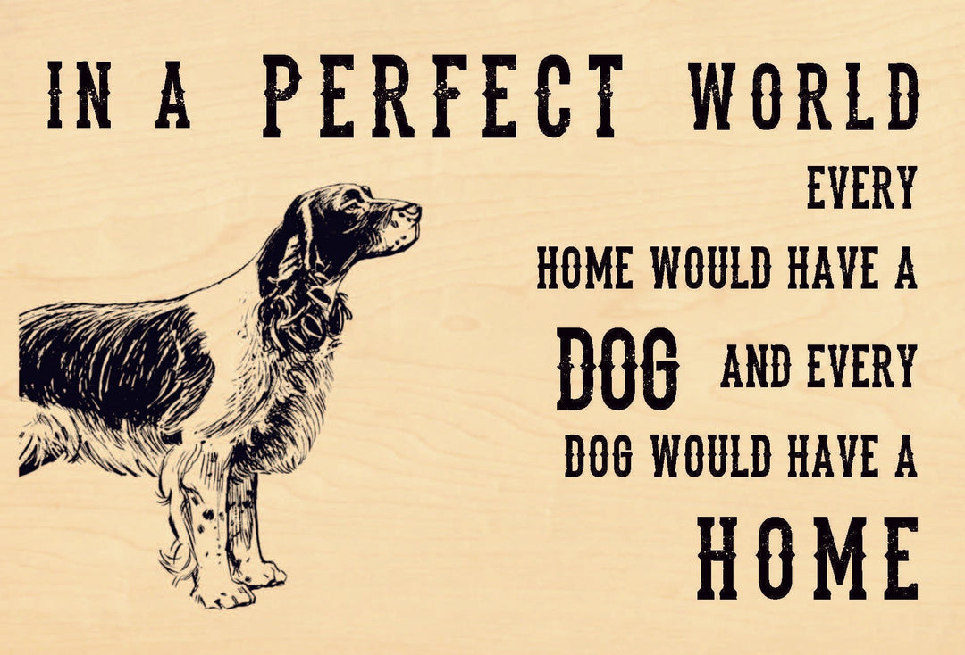 Dog Home Wood Postcard - Cedar Mountain Studios