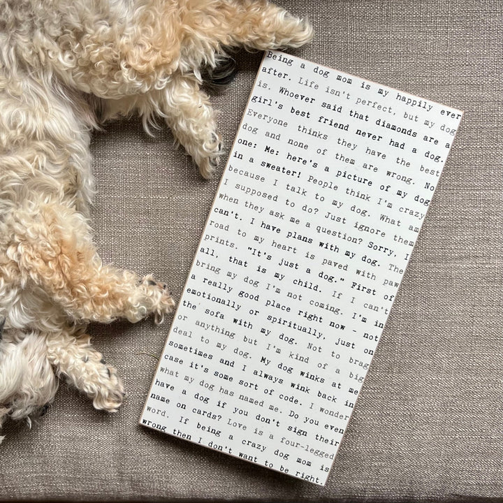 Dog Mom Typewriter Sign - Cedar Mountain Studios
