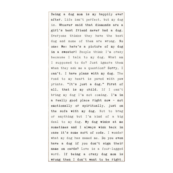 Dog Mom Typewriter Sign - Cedar Mountain Studios