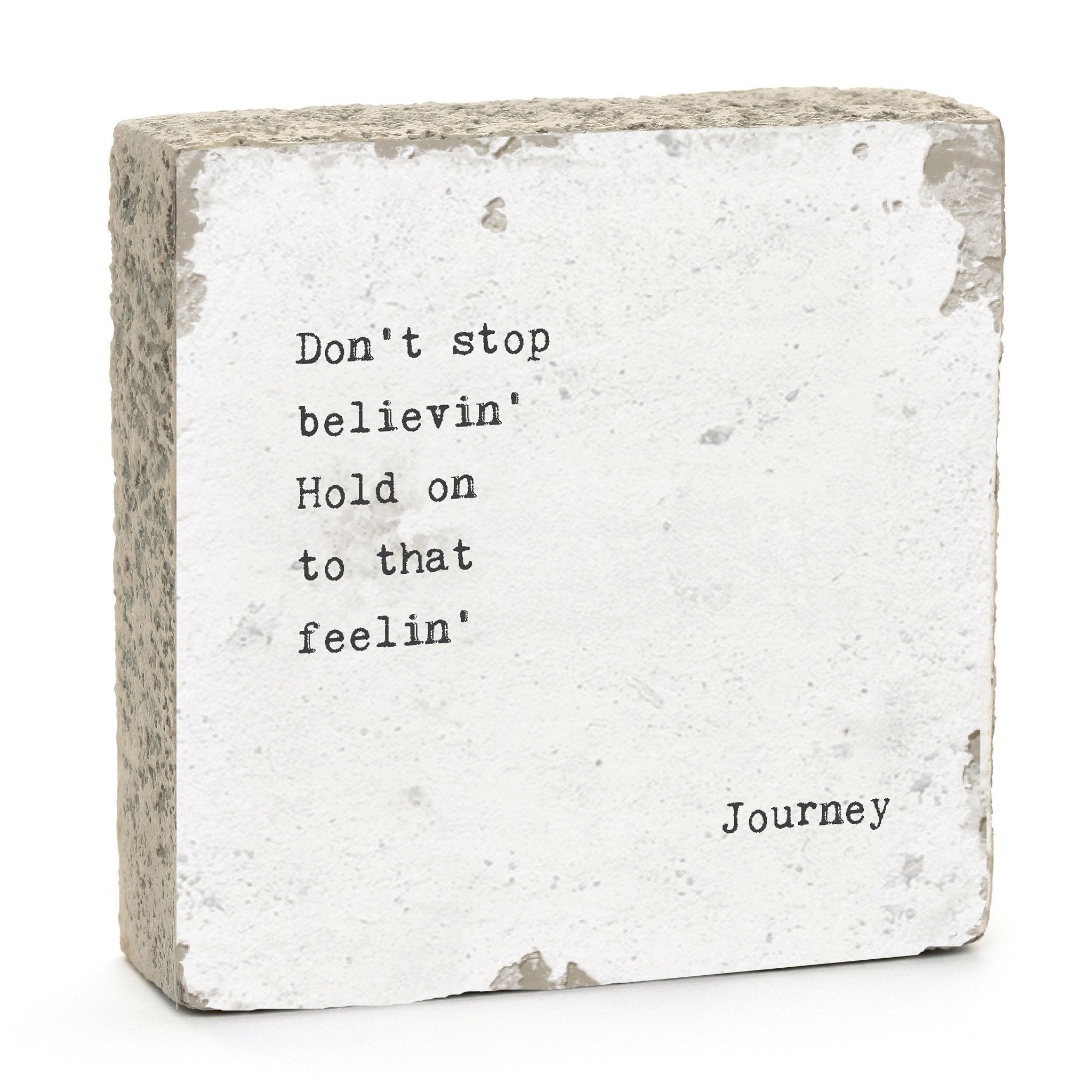 Small Wall Art Decor | Journey Lyrics Quote | Don't Stop Believing