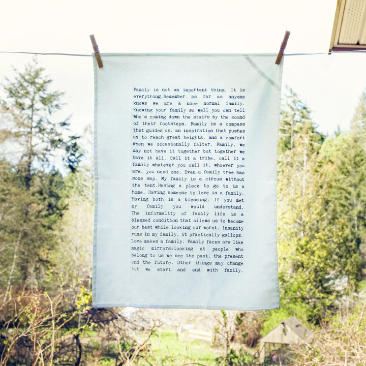 Family Tea Towel - Cedar Mountain Studios