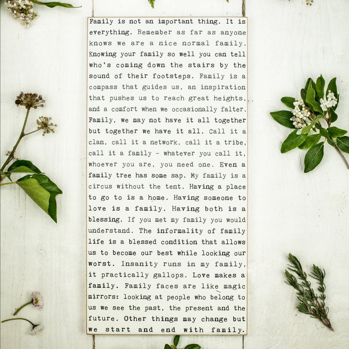 Family Typewriter Sign - Cedar Mountain Studios