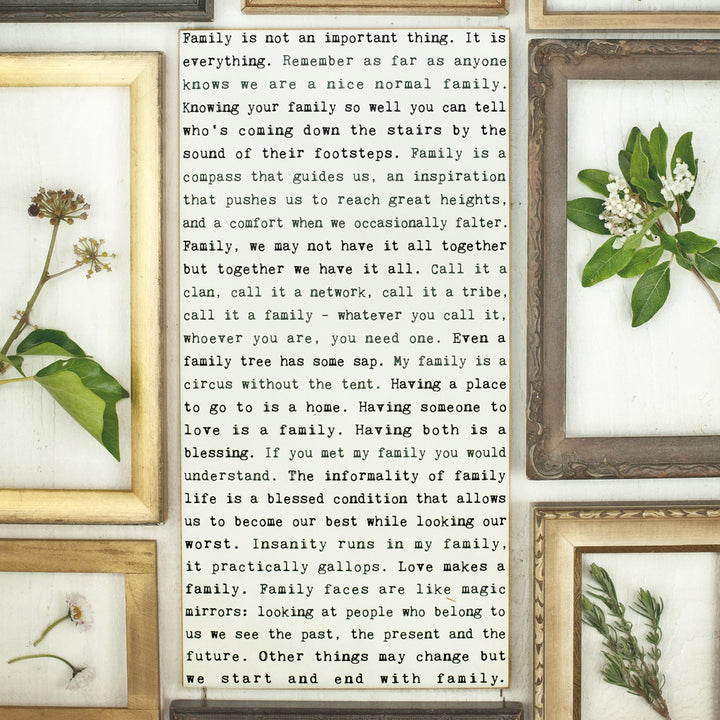 Family Typewriter Sign - Cedar Mountain Studios