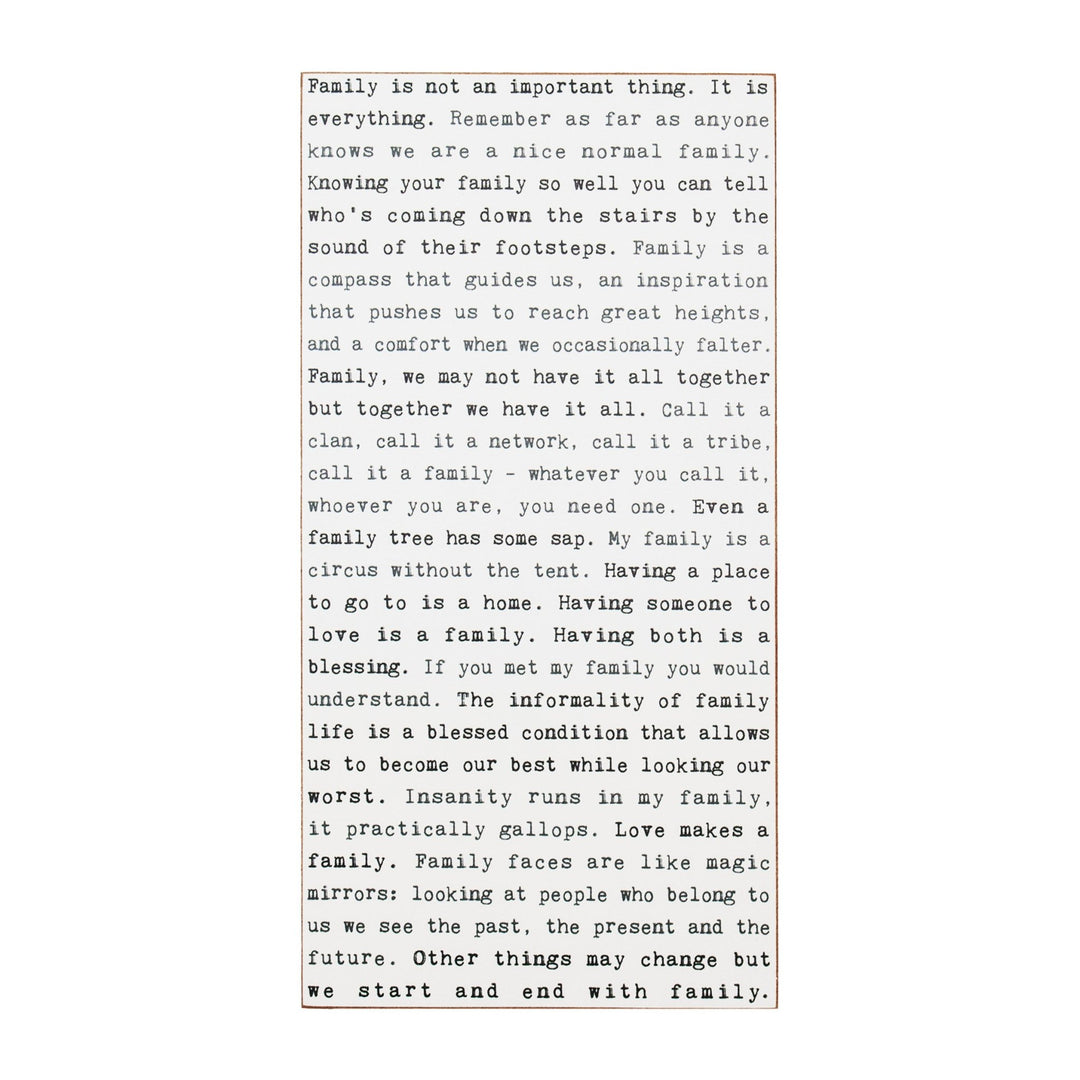 Family Typewriter Sign - Cedar Mountain Studios