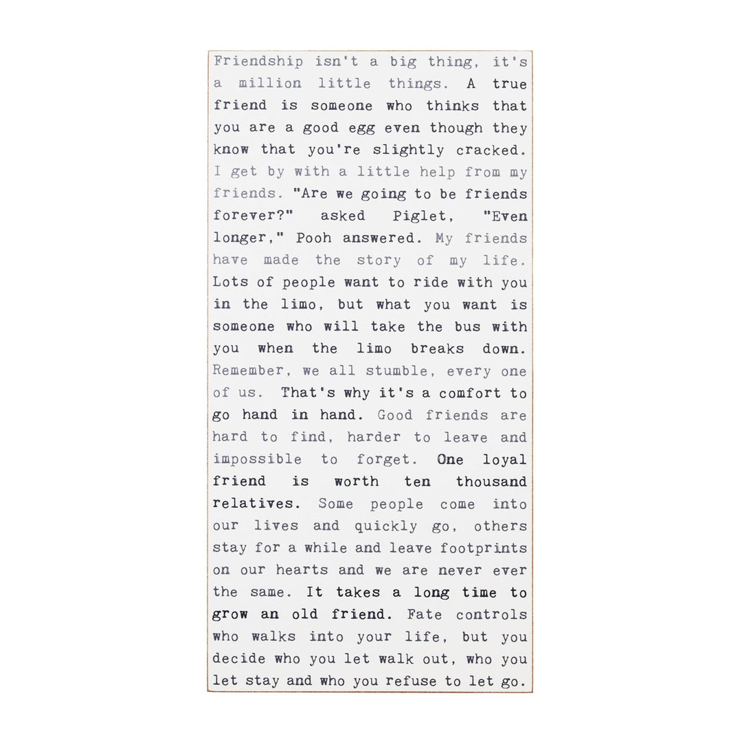 Friendship Typewriter Sign - Cedar Mountain Studios