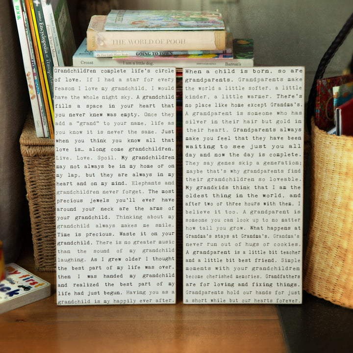 Grandchildren Typewriter Sign - Cedar Mountain Studios