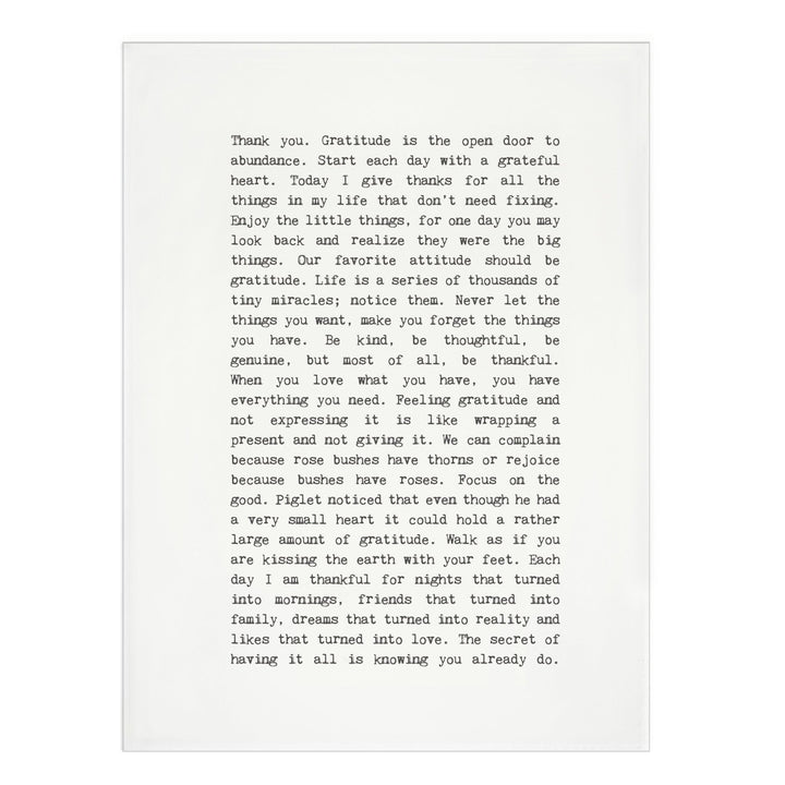 Gratitude Tea Towel - Cedar Mountain Studios