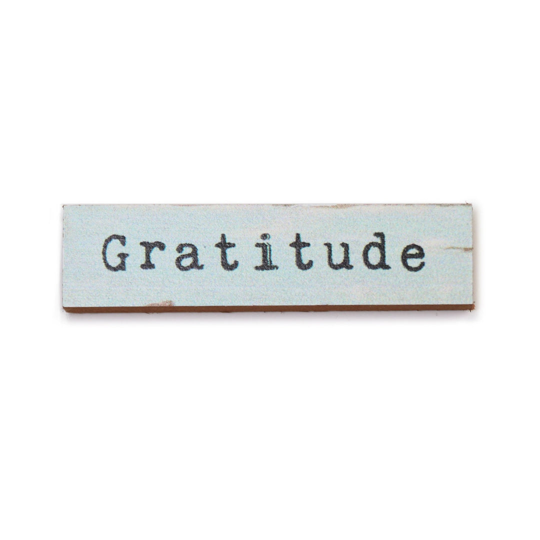 Gratitude Timber Magnet - Cedar Mountain Studios