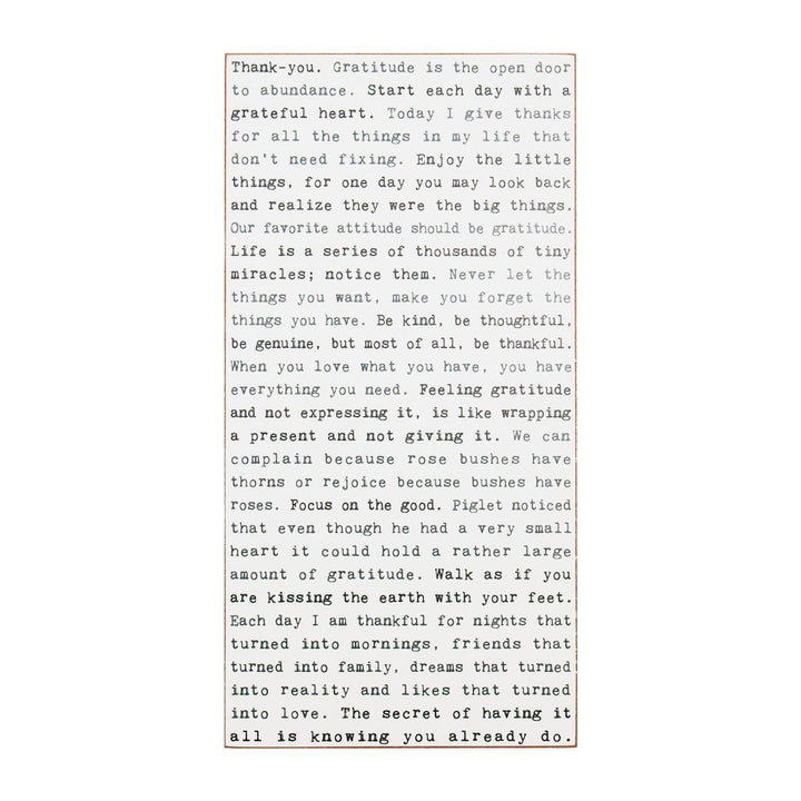 Gratitude Typewriter Sign - Cedar Mountain Studios