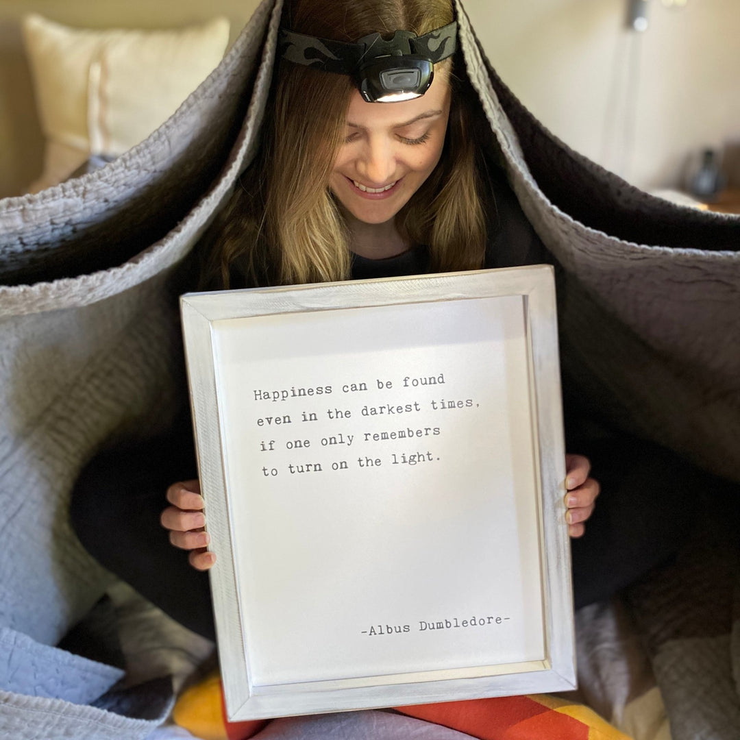 Happiness (Albus Dumbledore) Framed Words - Cedar Mountain Studios