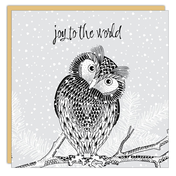 Joy Owl - Holiday - Cedar Mountain Studios