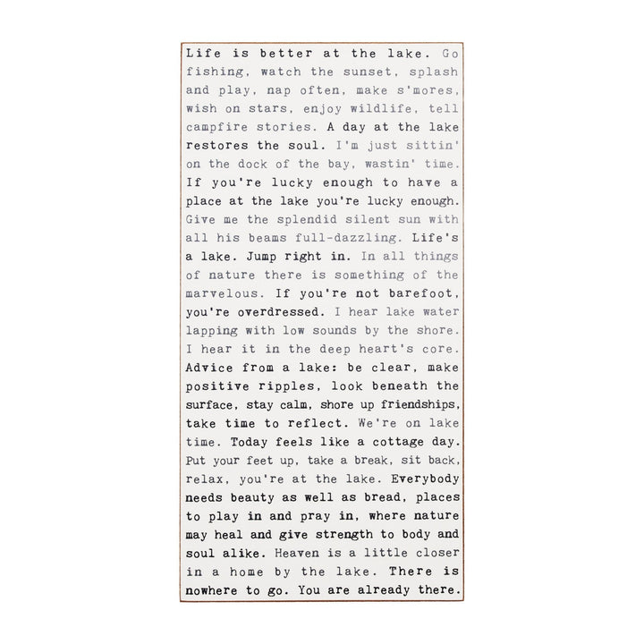 Lakes Typewriter Sign - Cedar Mountain Studios