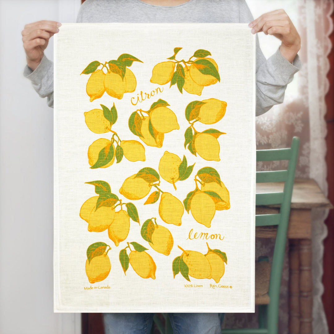 Lemons Tea Towel - Cedar Mountain Studios