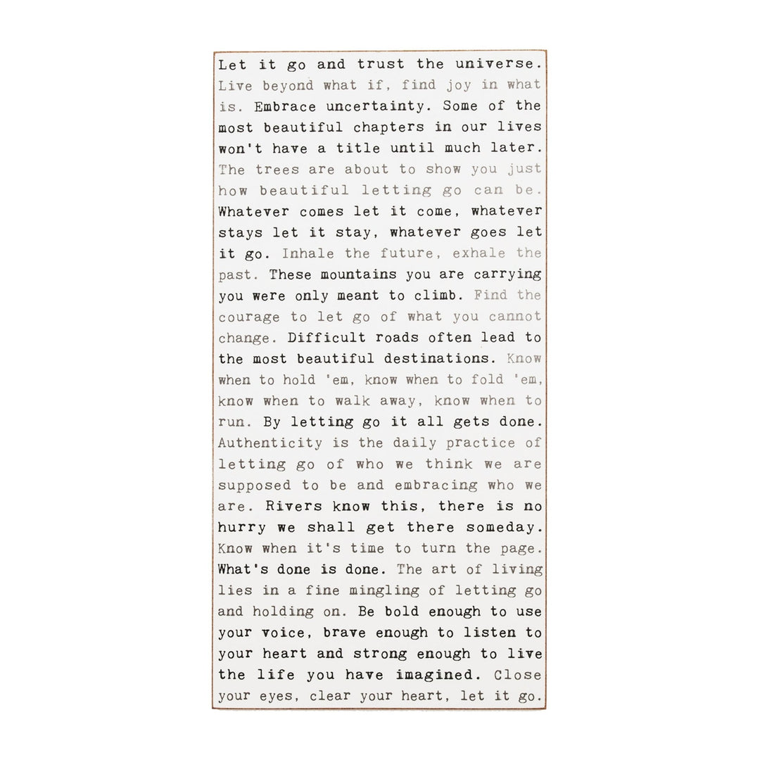 Let it Go Typewriter Sign - Cedar Mountain Studios