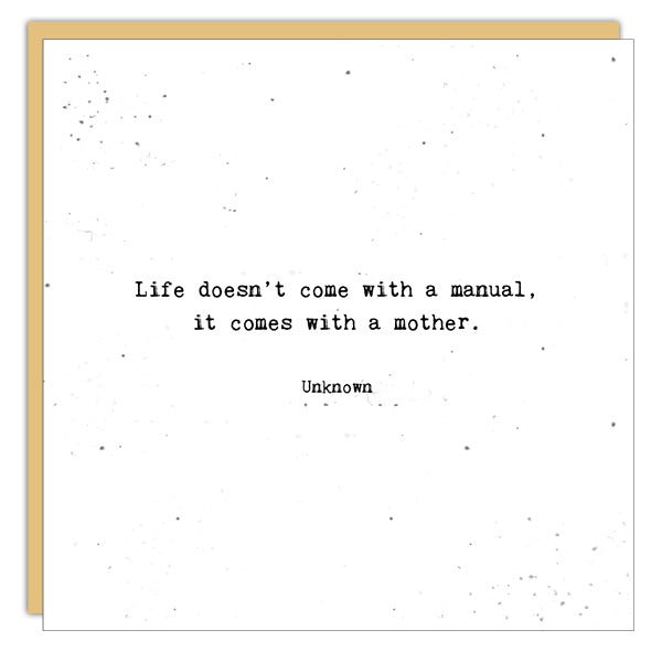 Life Doesn't Come With A Manual - Cedar Mountain Studios