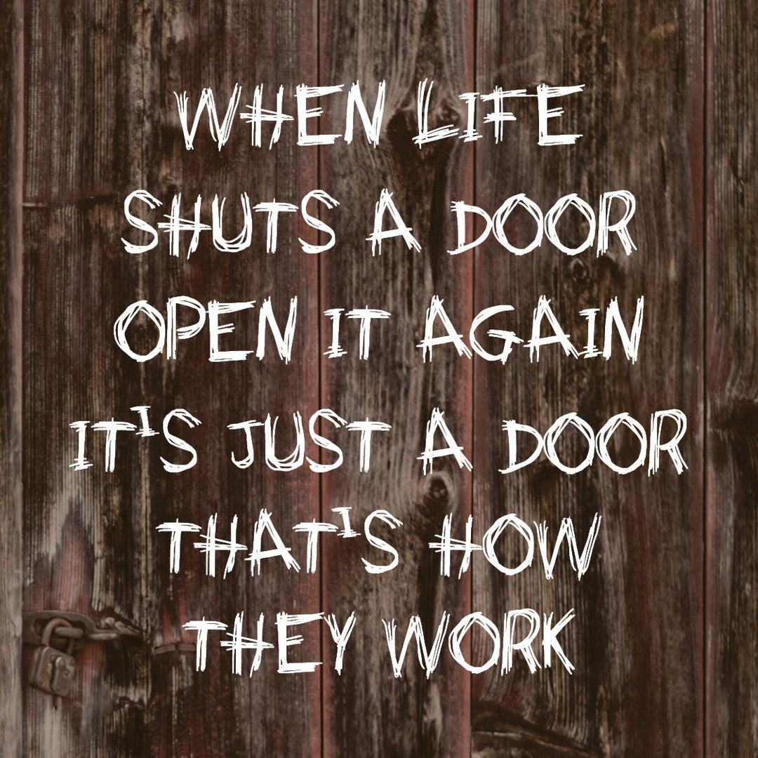 Life Shuts A Door Coaster or Magnet - Cedar Mountain Studios