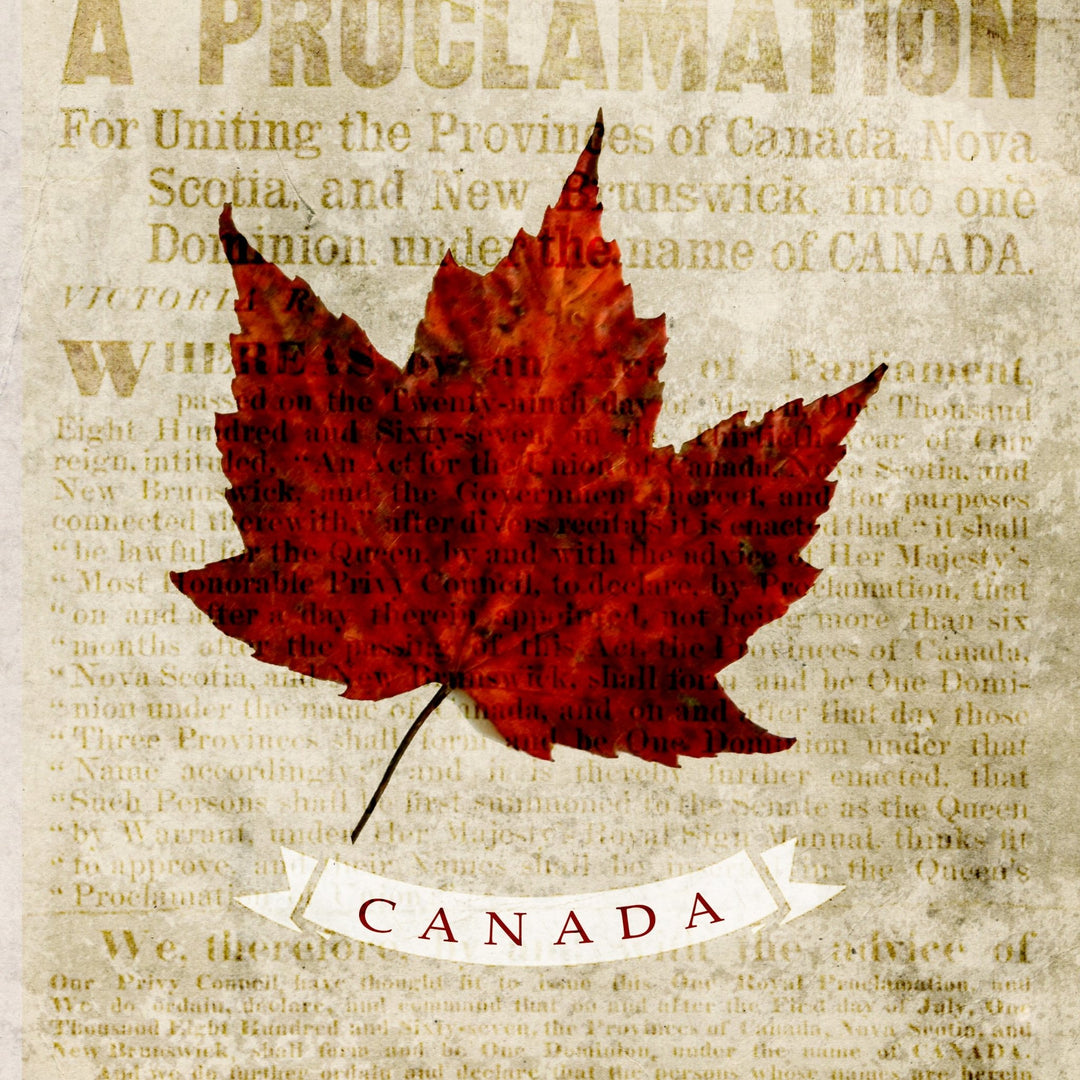 Maple Leaf Canada Marble Coaster - Cedar Mountain Studios