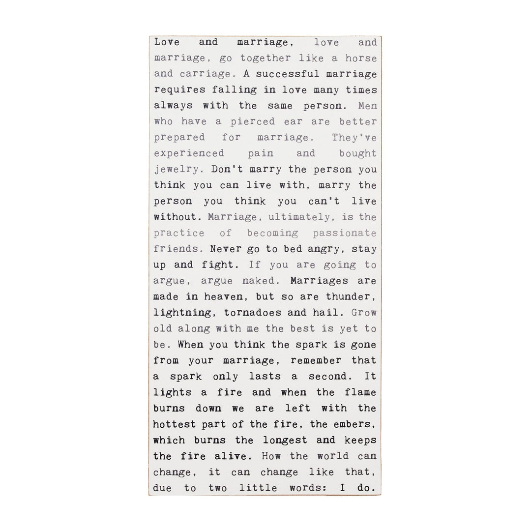 Marriage Typewriter Sign - Cedar Mountain Studios