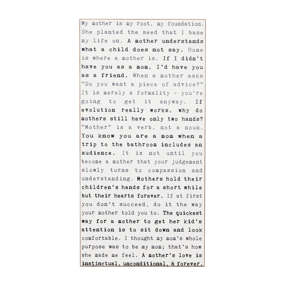 Mothers Typewriter Sign - Cedar Mountain Studios
