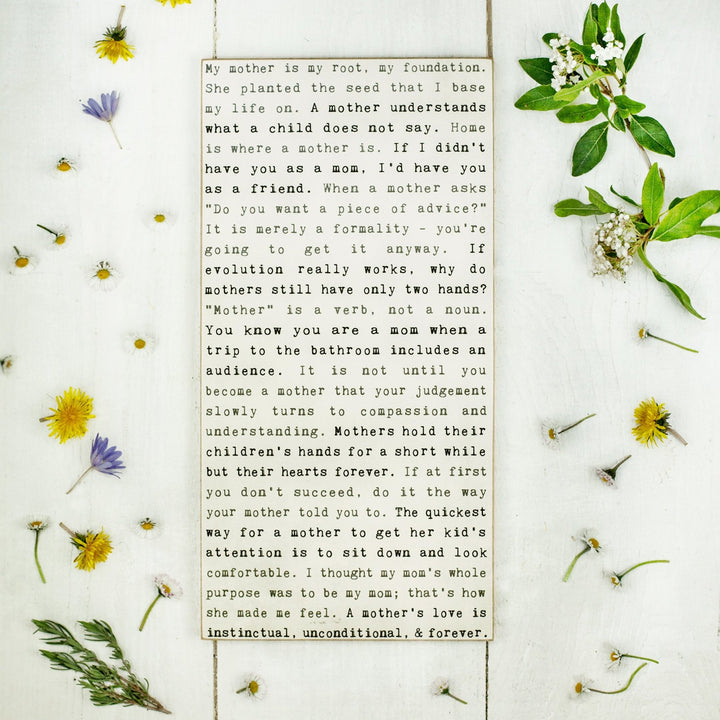 Mothers Typewriter Sign - Cedar Mountain Studios