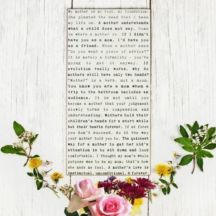 Mothers Typewriter Sign - Cedar Mountain Studios