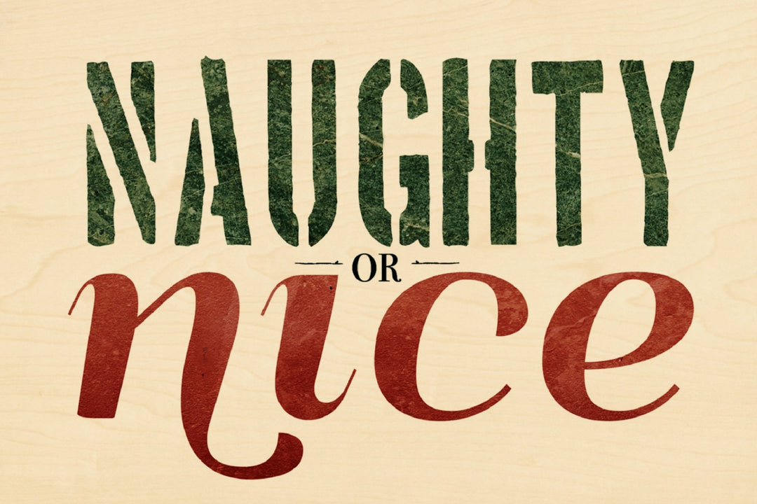 Naughty or Nice Postcard - Cedar Mountain Studios