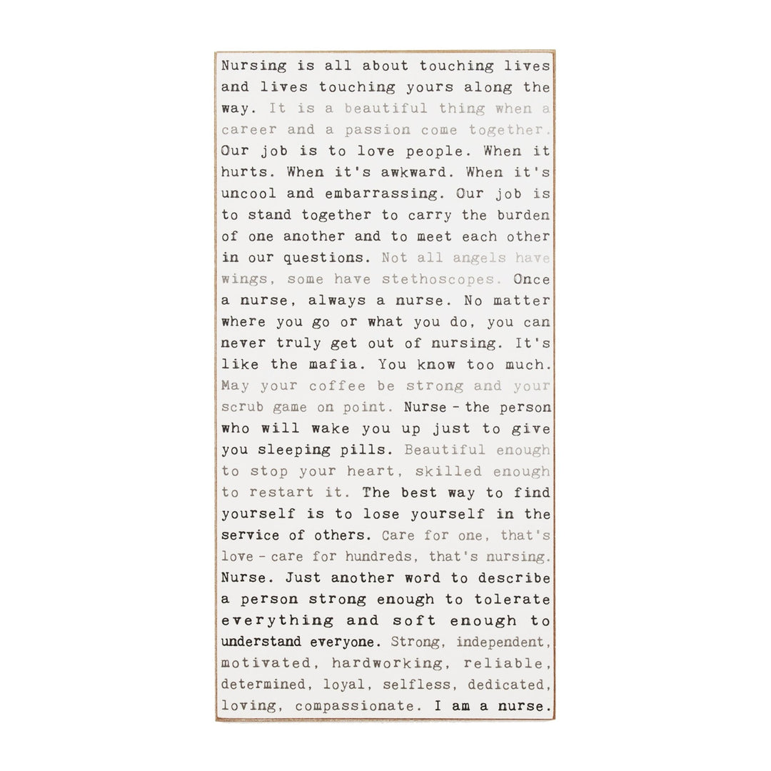 Nurses Typewriter Sign - Cedar Mountain Studios