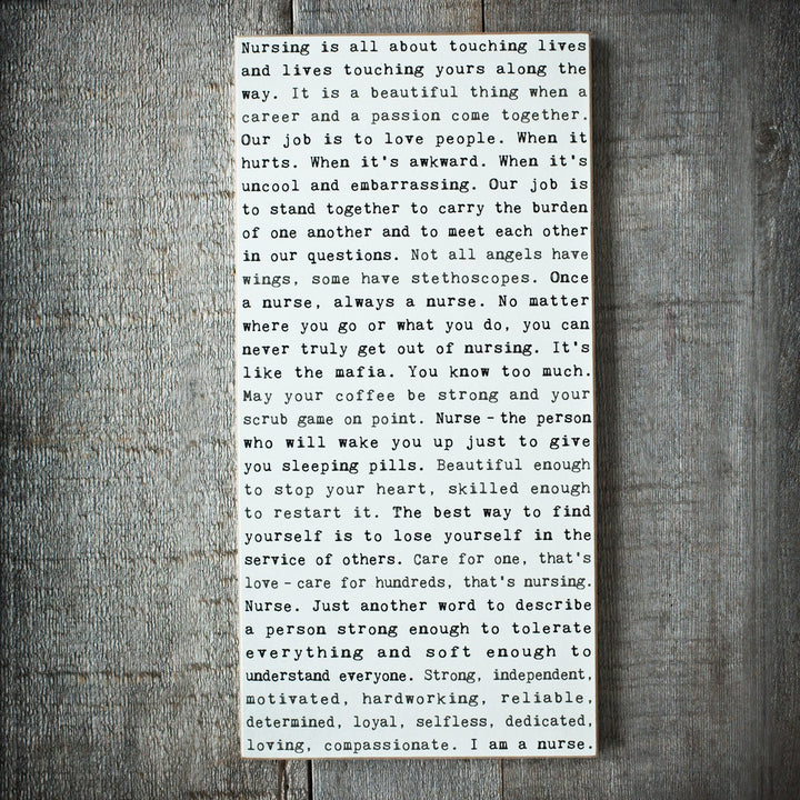 Nurses Typewriter Sign - Cedar Mountain Studios