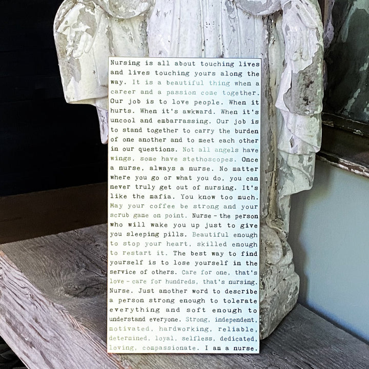 Nurses Typewriter Sign - Cedar Mountain Studios