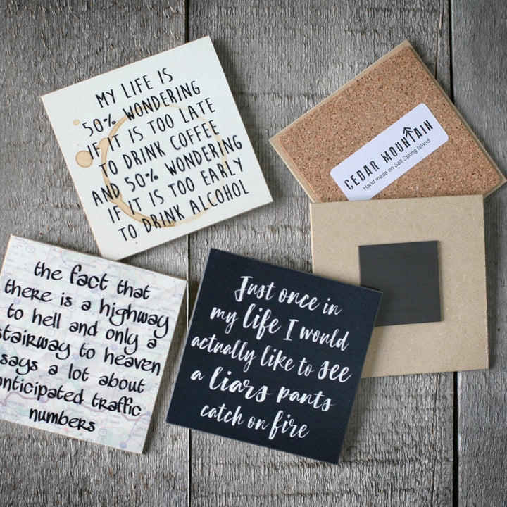 Pants On Fire Coaster or Magnet - Cedar Mountain Studios