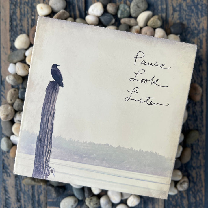 Pause Look Listen Art Block - Cedar Mountain Studios